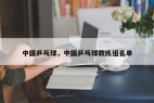 中国乒乓球，中国乒乓球教练组名单